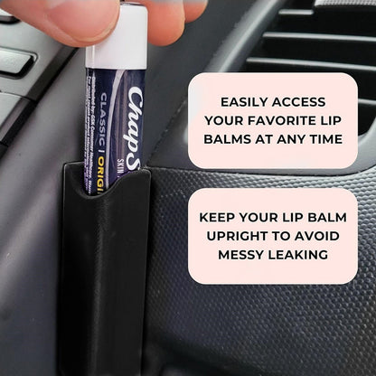 Sleek Car Lip Balm Holder – Durable Plastic – Ideal for Women's Vehicle Interior Accessories