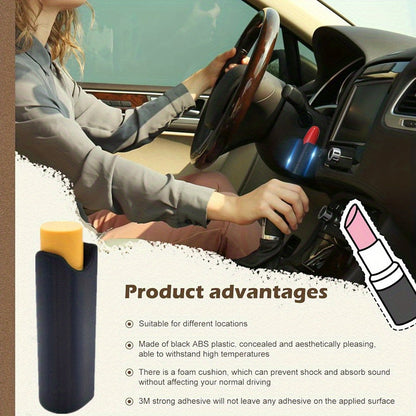 Sleek Car Lip Balm Holder – Durable Plastic – Ideal for Women's Vehicle Interior Accessories
