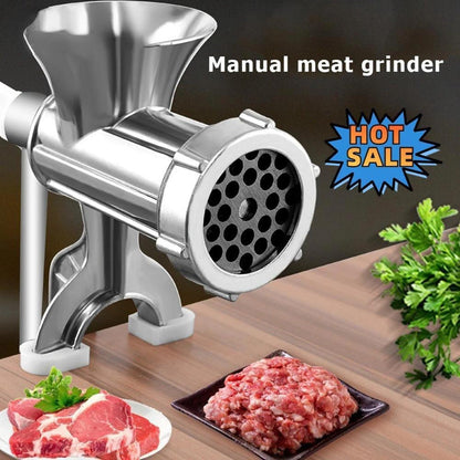 Heavy-Duty Manual Meat Grinder – Effortless Meat & Vegetable Mincing with Tabletop Clamp and Sausage Maker Function – Essential Kitchen Gadget for Home Cooking (1pc)