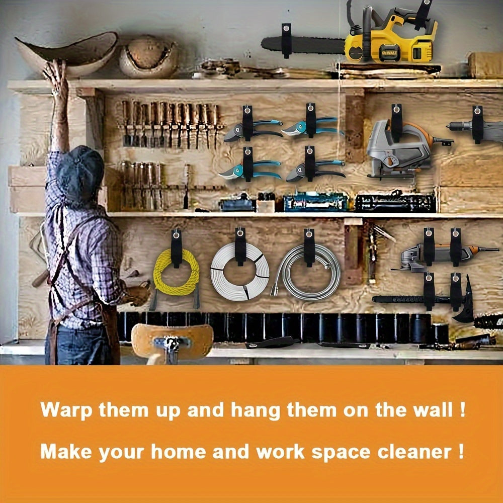 3pcs Hook and Loop Cord Organizer Straps - Versatile Cable Wraps for Home, RV and Garage Storage