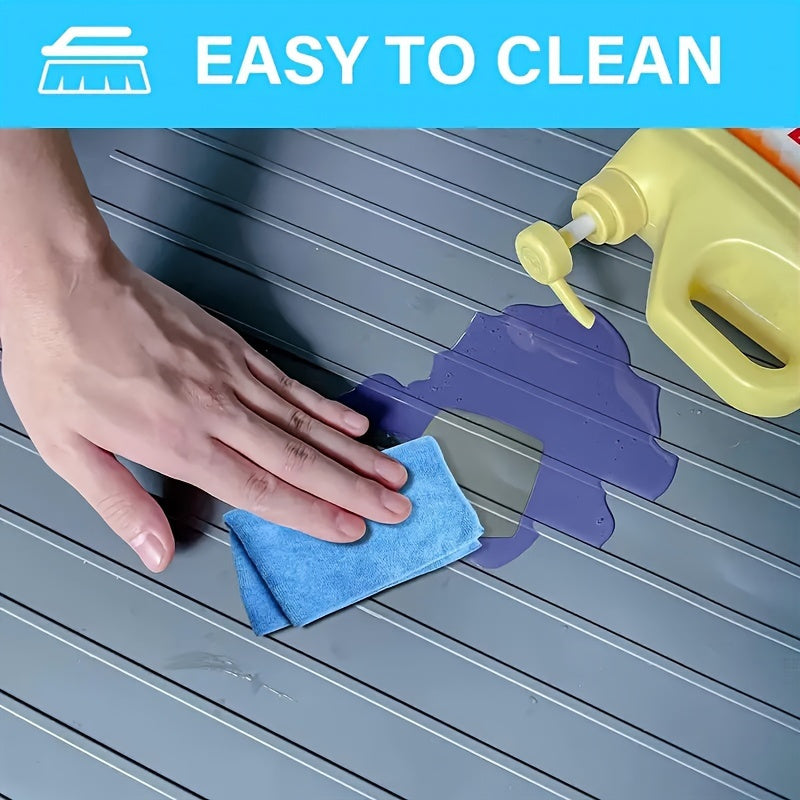 Durable Silicone Under-Sink Mat - Waterproof Drip Tray Liner for Kitchen and Bathroom Cabinets - Easy-Clean Storage Solution