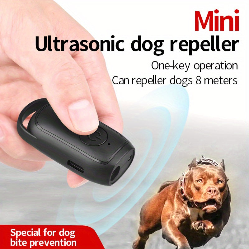 Mini Dog Repeller – USB Rechargeable Anti-Bark Training Device, Portable Pet Trainer to Protect Against Aggressive Dogs