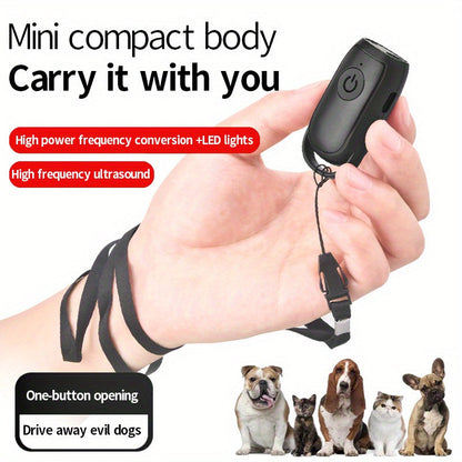 Mini Dog Repeller – USB Rechargeable Anti-Bark Training Device, Portable Pet Trainer to Protect Against Aggressive Dogs