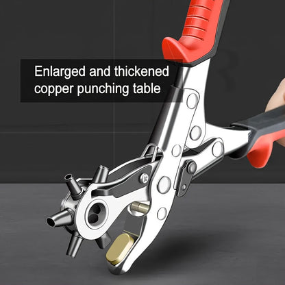 Rotating Belt Punch Pliers – Leather, Watchband, Sewing Machine Tool, Belt Hole & Eyelet Puncher