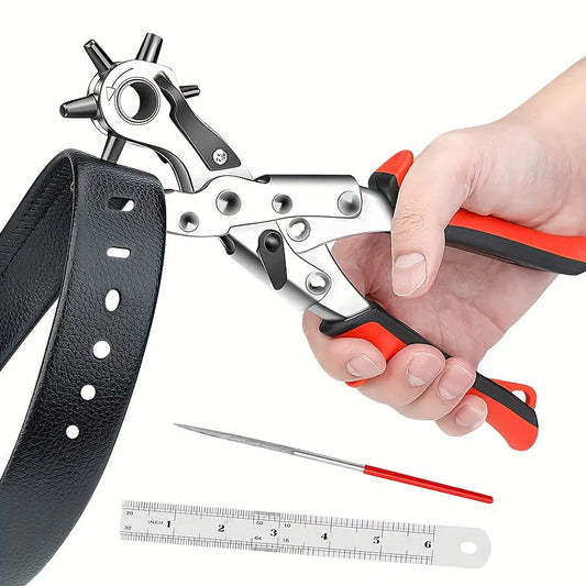 Rotating Belt Punch Pliers – Leather, Watchband, Sewing Machine Tool, Belt Hole & Eyelet Puncher
