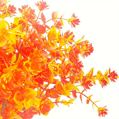 4pcs UV Resistant Artificial Autumn Flowers – Fall Home Decor for Thanksgiving and Holiday Celebrations