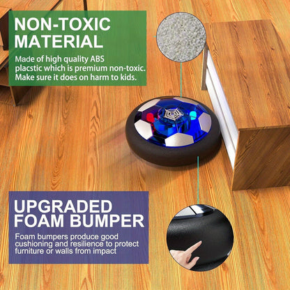 Newest Rechargeable LED Light-Up Hover Soccer Ball – Air Floating, Foam Bumper, Durable Fun Gift for Boys and Girls