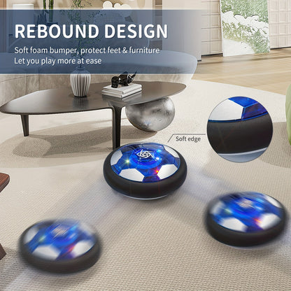 Newest Rechargeable LED Light-Up Hover Soccer Ball – Air Floating, Foam Bumper, Durable Fun Gift for Boys and Girls
