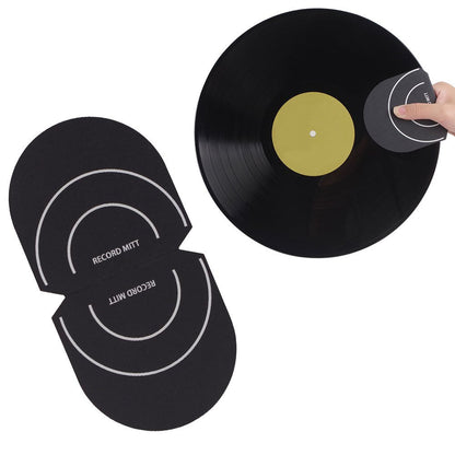 Anti-Static Vinyl Record Protector Mitten - Soft Microfiber, Scratch and Dust Prevention, Ideal For Collectors