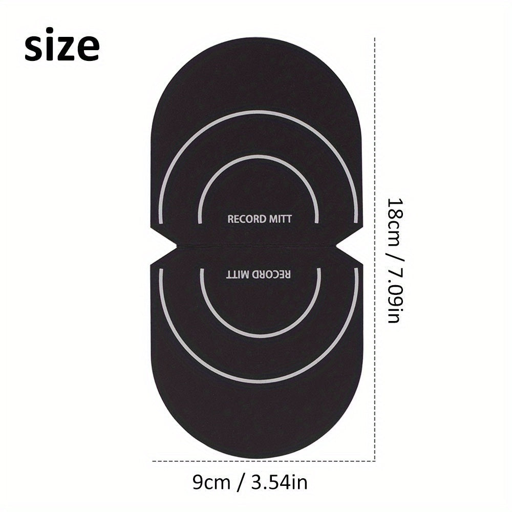 Anti-Static Vinyl Record Protector Mitten - Soft Microfiber, Scratch and Dust Prevention, Ideal For Collectors