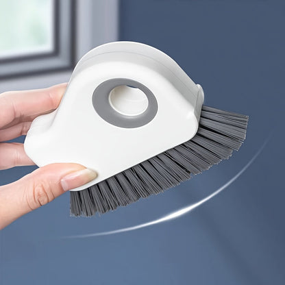 2 in 1 Window Track and Grout Cleaning Brush - Hard Bristle Handheld Cleaner for Sliding Door Tracks, Window Sills, and Seals - Durable Plastic Manual Tool