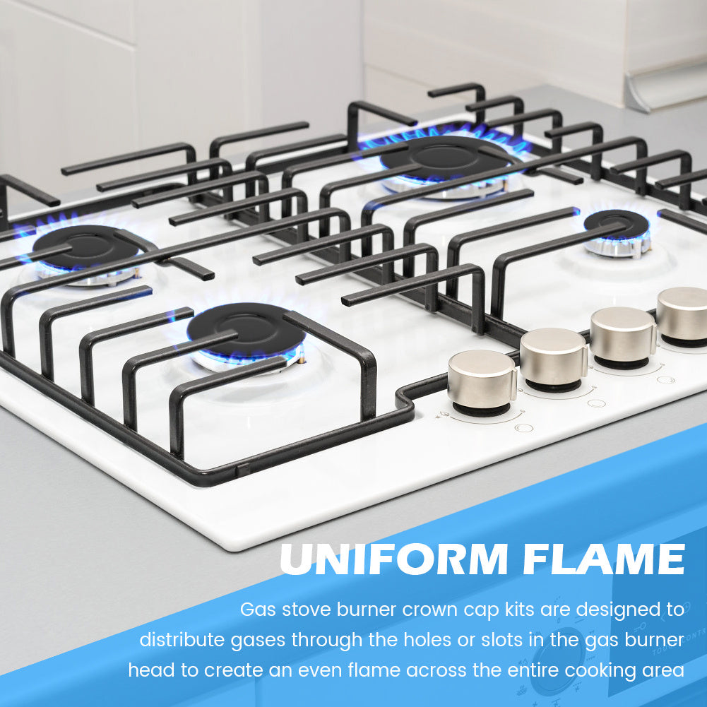 4 Piece Range Burner Covers - Gas Stove Replacement Parts for Portable Cooktops