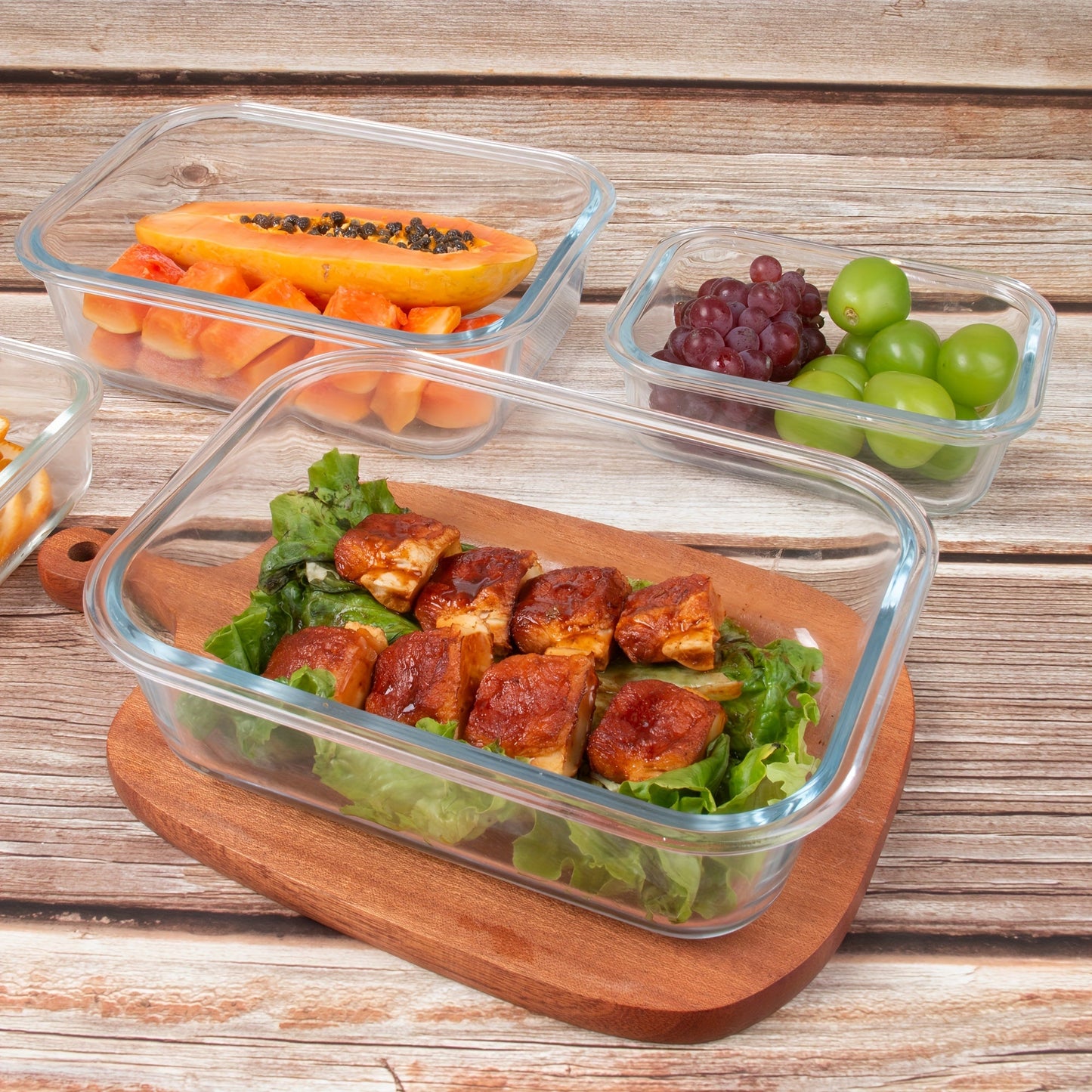 24-Piece Borosilicate Glass Food Storage Containers – 12 Lids and 12 Bowls with Airtight Lids, Microwave and Dishwasher Safe, Ideal for Meal Prep and Lunches