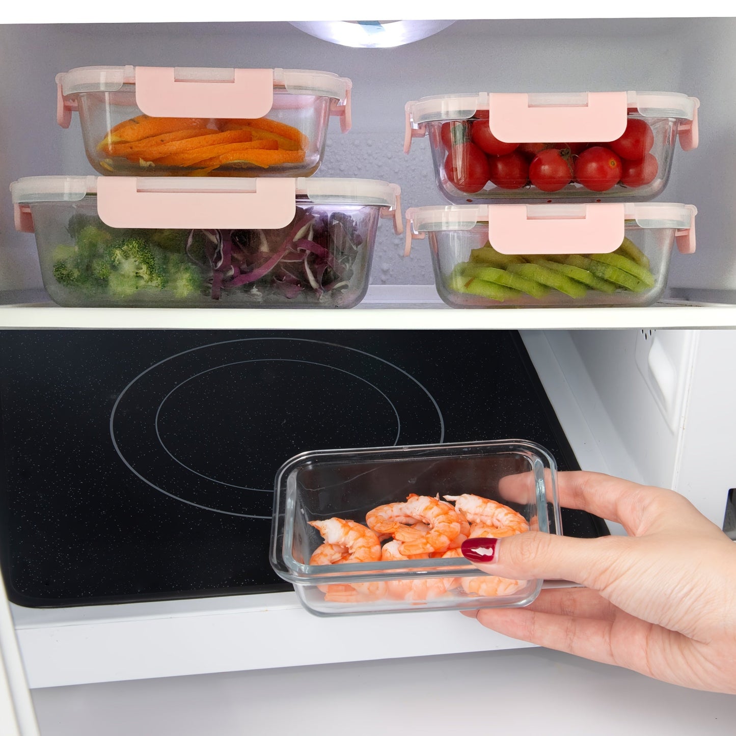 24-Piece Borosilicate Glass Food Storage Containers – 12 Lids and 12 Bowls with Airtight Lids, Microwave and Dishwasher Safe, Ideal for Meal Prep and Lunches