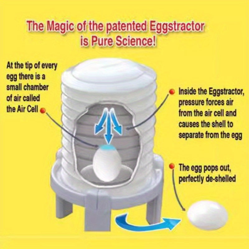 Egg Stractor – Ultimate Egg Peeler, 10x Faster & Easier for Perfectly Shelled Eggs, Kitchen Gadget