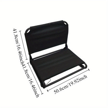 Extra Wide Stadium Seat with Hooks – Comfortable Black Seat for Sports Events