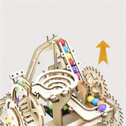 Colorful Acrylic Track Roller Ball Puzzle - Motor-Driven Educational Toy with Reciprocating Motion, Ideal for Ages 8+, Batteries Not Included, Perfect for Creativity and Learning