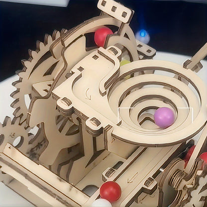 Colorful Acrylic Track Roller Ball Puzzle - Motor-Driven Educational Toy with Reciprocating Motion, Ideal for Ages 8+, Batteries Not Included, Perfect for Creativity and Learning