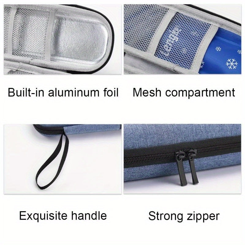 Insulin Cooler Travel Case – Waterproof Diabetic Medication Organizer with Ice Gel Pack, Portable Storage Bag for Insulin Pens and Vials