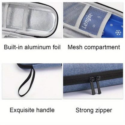 Insulin Cooler Travel Case – Waterproof Diabetic Medication Organizer with Ice Gel Pack, Portable Storage Bag for Insulin Pens and Vials