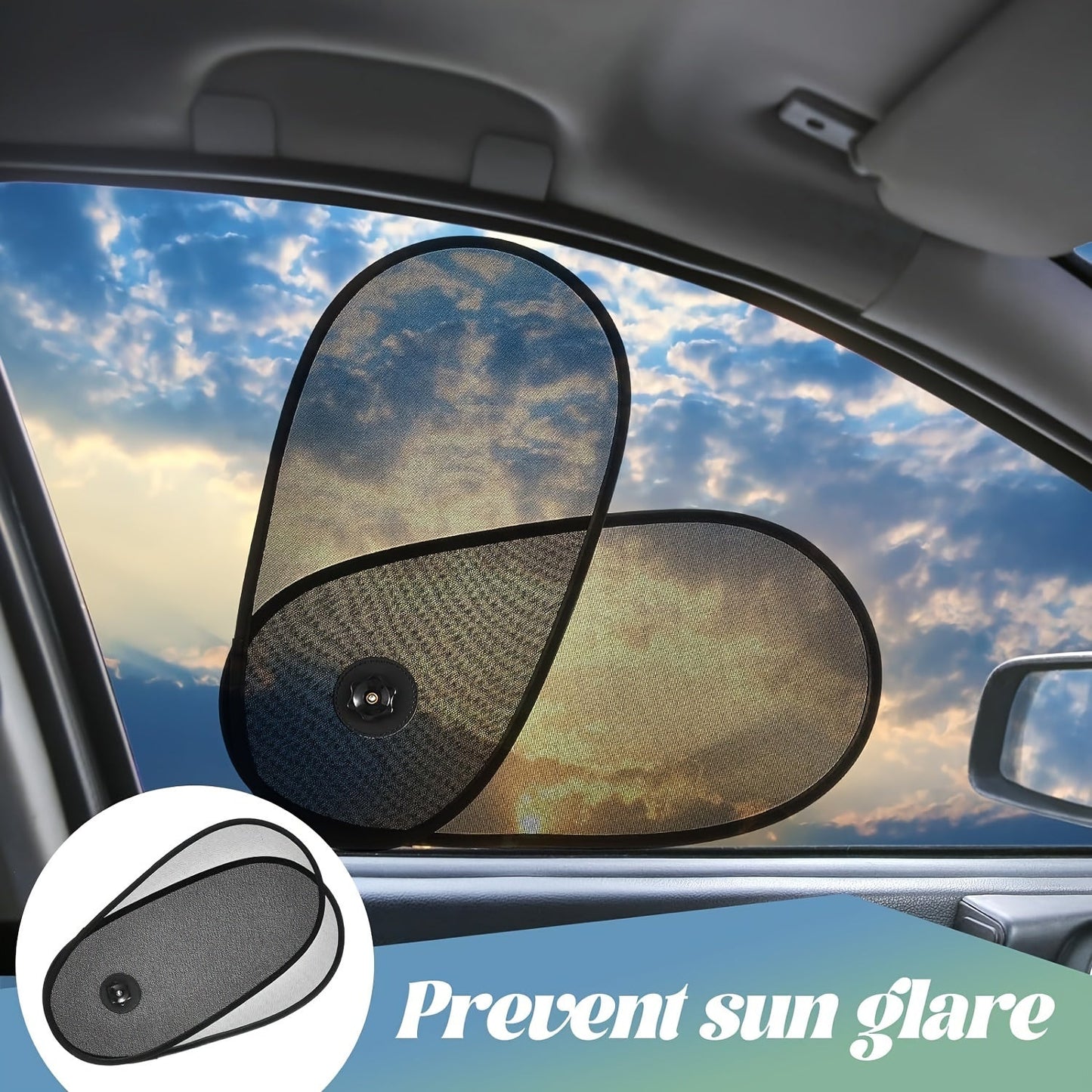 Adjustable Rotatable Car Side Window Sunshade – UV Protection Glass Screen Cover