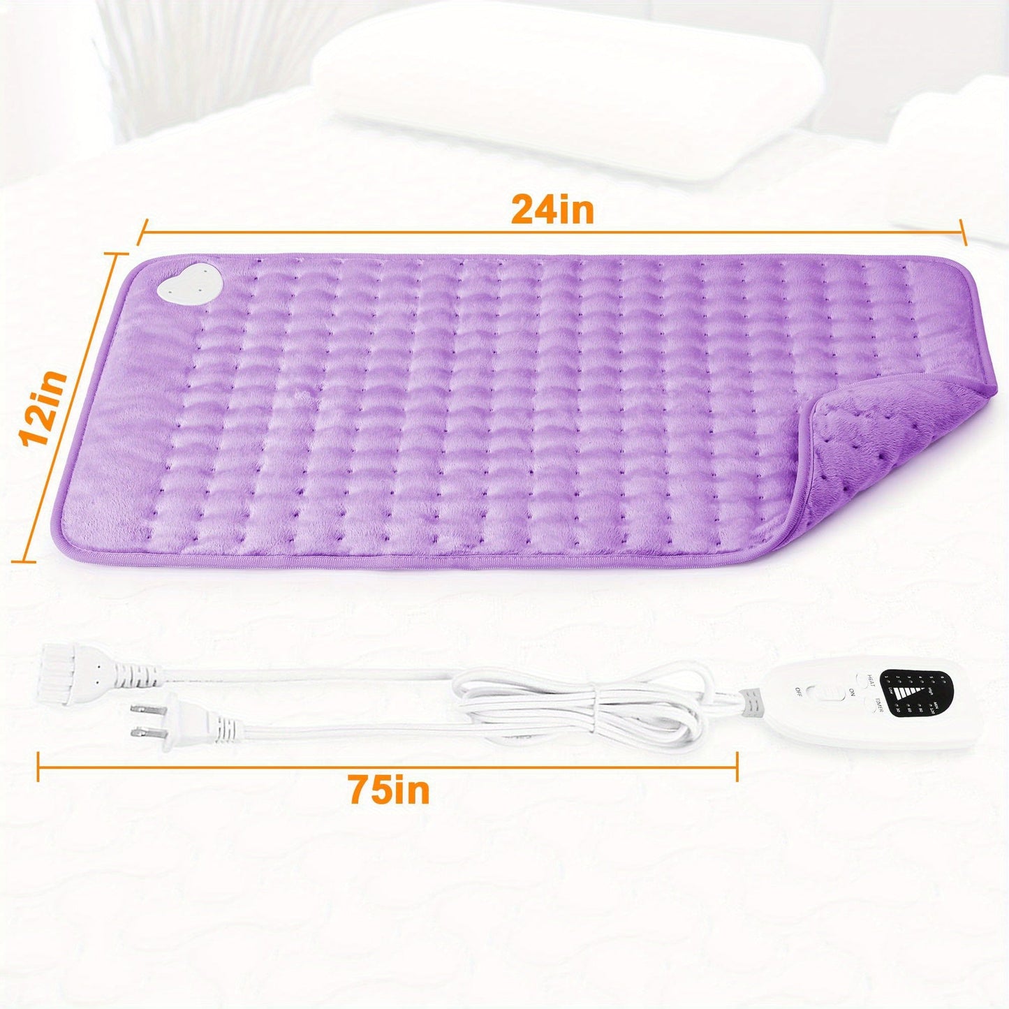 XL Heating Pad for Back, Neck & Shoulders – Extra Large 12x24, 6 Heat Settings, Auto Shut Off, Electric Heat Blanket – Ideal Christmas Gift for Women