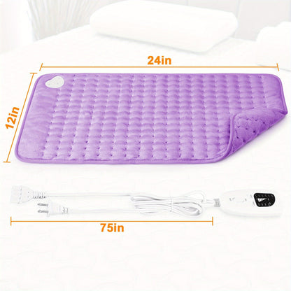 XL Heating Pad for Back, Neck & Shoulders – Extra Large 12x24, 6 Heat Settings, Auto Shut Off, Electric Heat Blanket – Ideal Christmas Gift for Women