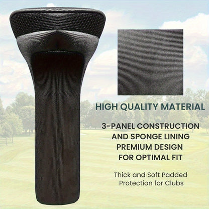 4 Piece Premium Golf Club Head Cover Set - Driver, Fairway Wood, Hybrids, Universal Fit for Men and Women