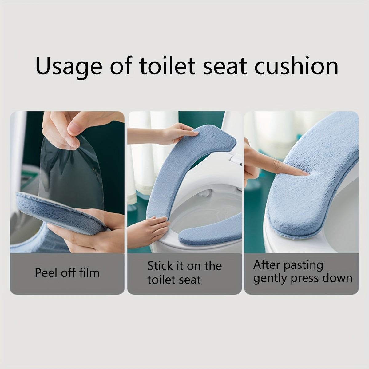 Soft Cashmere Toilet Seat Covers – Thickened, Washable and Easy to Install, Fits Most Toilets