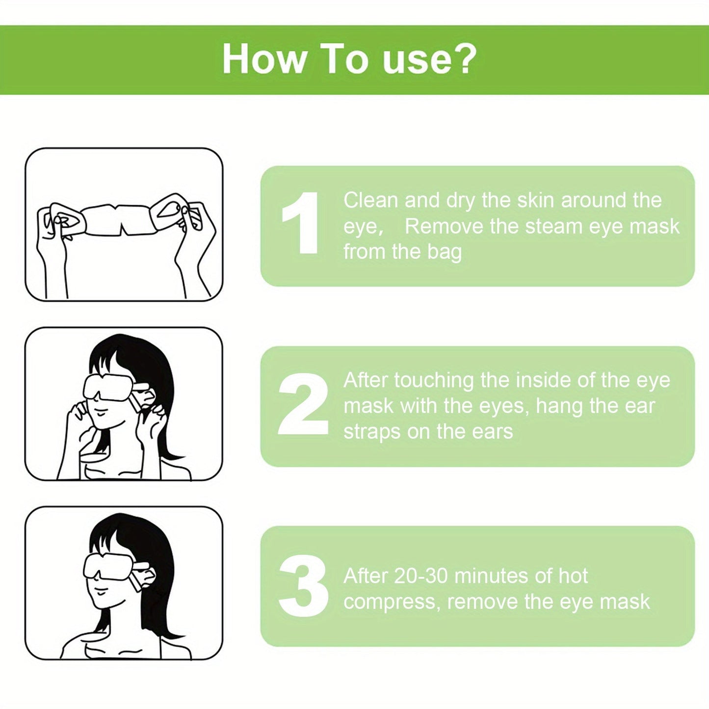 Herbal Steam Eye Mask – Hot Pack for Eye Fatigue and Discomfort Relief with Herbal Essence