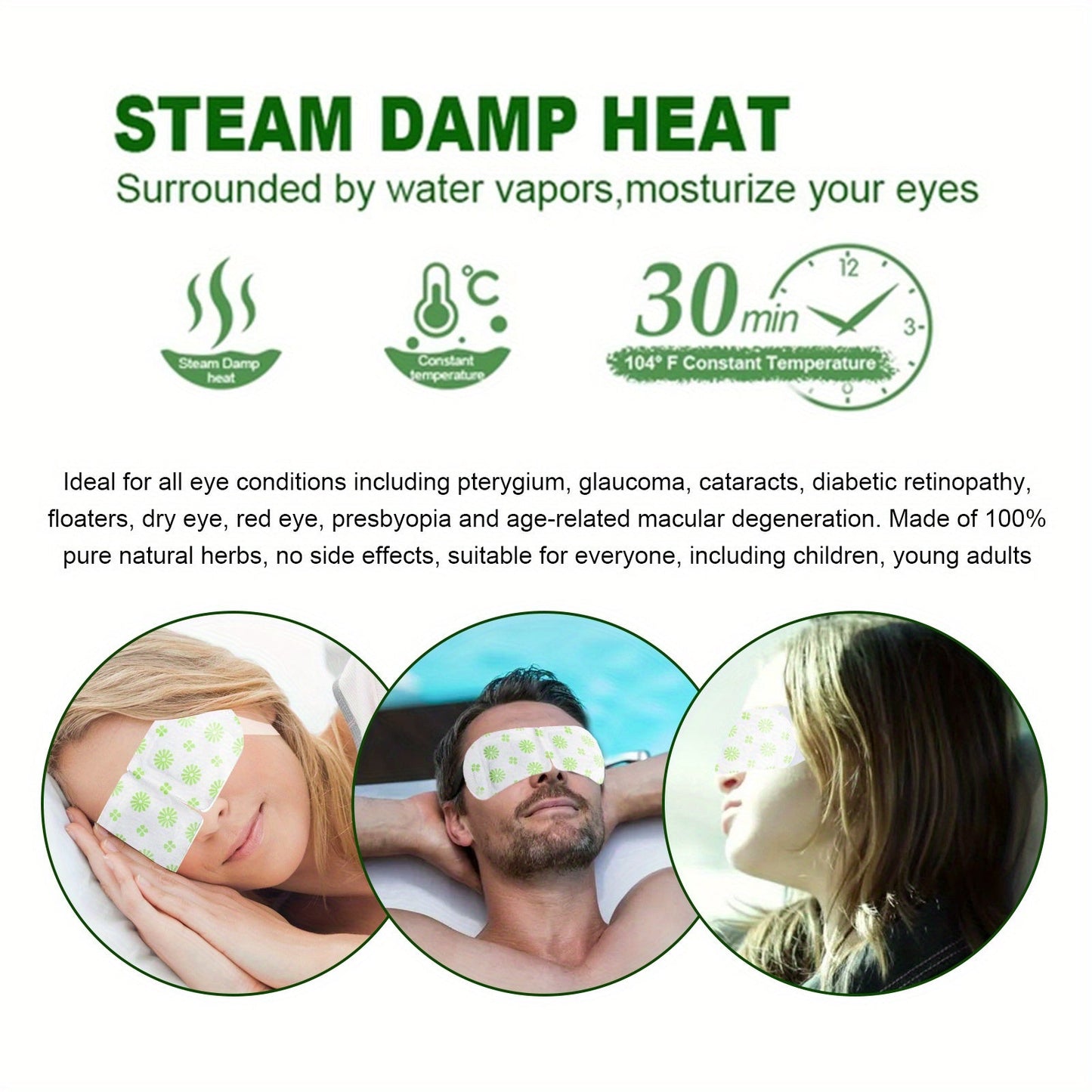 Herbal Steam Eye Mask – Hot Pack for Eye Fatigue and Discomfort Relief with Herbal Essence