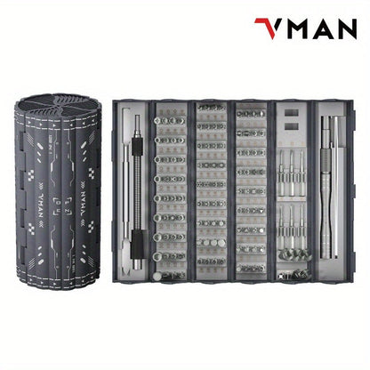 Upgraded 180-in-1 Magnetic Precision Screwdriver Set - Professional Tool Kit for PC, Laptops, Mobile Phones, Xbox, Mac, and DIY Maintenance