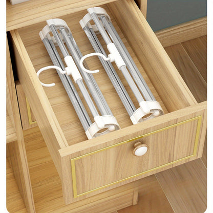 Space Saving Foldable Pants Hangers – Stainless Steel Closet Organizer for Jeans, Leggings and Trousers