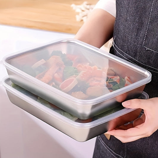 Stainless Steel Baking Set with Lids – Non-Stick, BPA-Free Pans for Cakes, Veggies & More