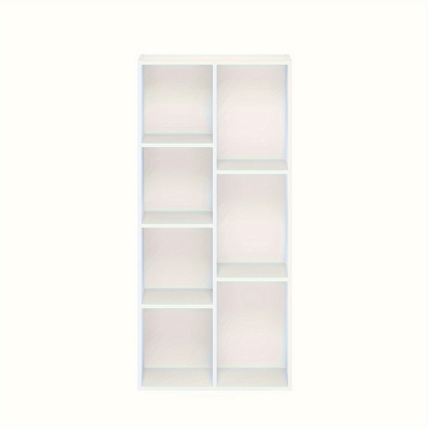 7 Cube Bookcase - White/Pink Bookshelf and Storage Organizer, Multi-Purpose Shelving Unit for Books, Clothes, Toys, Home Office, Living Room, Bedroom, Modern Design, Easy Assembly