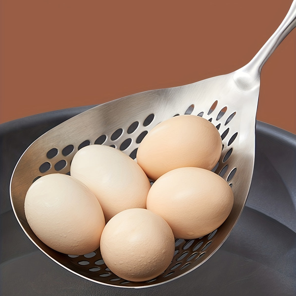 Eid Al-Adha Large Stainless Steel Colander Skimmer – Durable Strainer for Frying & Hot Pot