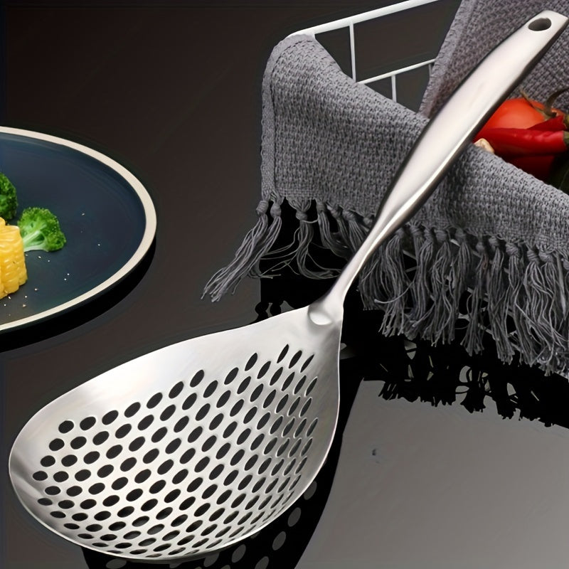 Eid Al-Adha Large Stainless Steel Colander Skimmer – Durable Strainer for Frying & Hot Pot