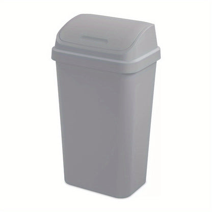 13 Gallon Large Capacity Plastic Twist Top Kitchen Trash Can - Odor-Resistant, Easy-to-Clean, Space-Saving Design - Ideal for Kitchen, Bedroom, Basement, and More