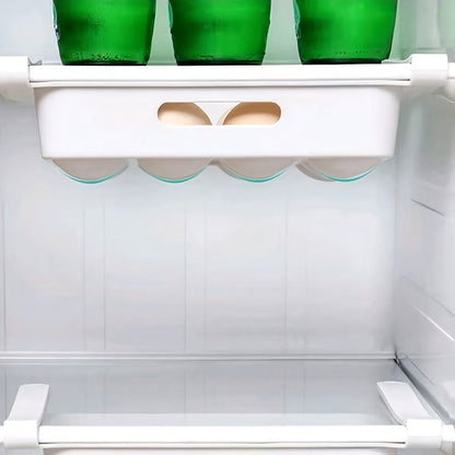 3 Pack Refrigerator Storage Bins – Pull Out Fridge Drawers with Egg Holder, Adjustable Shelving for Fruits & Veggies