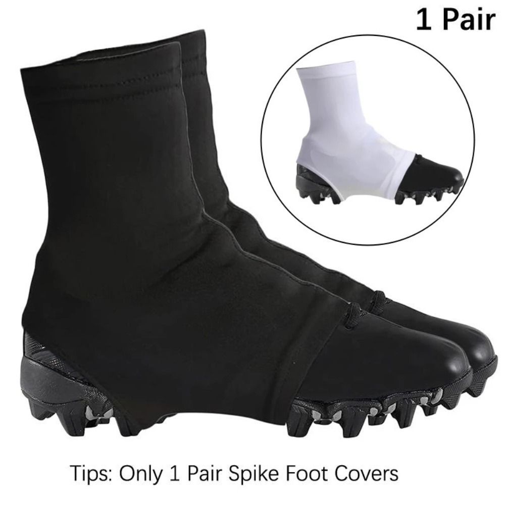 Ultra-Soft Lycra Football Cleat Covers – Slip-Resistant, Durable Spike Protectors for Soccer & Sports, One Size Fits All, Black/White