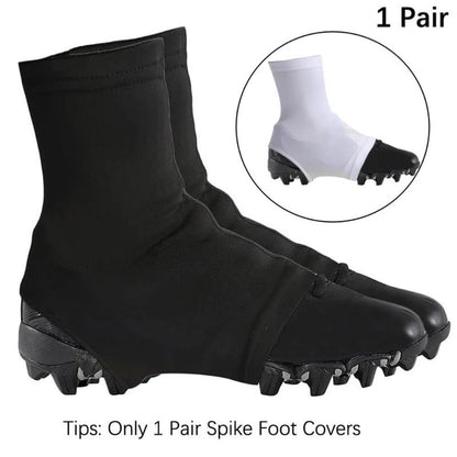 Ultra-Soft Lycra Football Cleat Covers – Slip-Resistant, Durable Spike Protectors for Soccer & Sports, One Size Fits All, Black/White