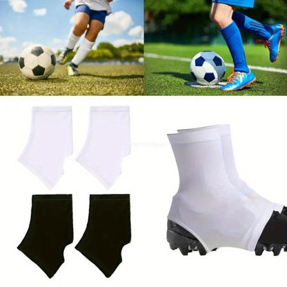 Ultra-Soft Lycra Football Cleat Covers – Slip-Resistant, Durable Spike Protectors for Soccer & Sports, One Size Fits All, Black/White