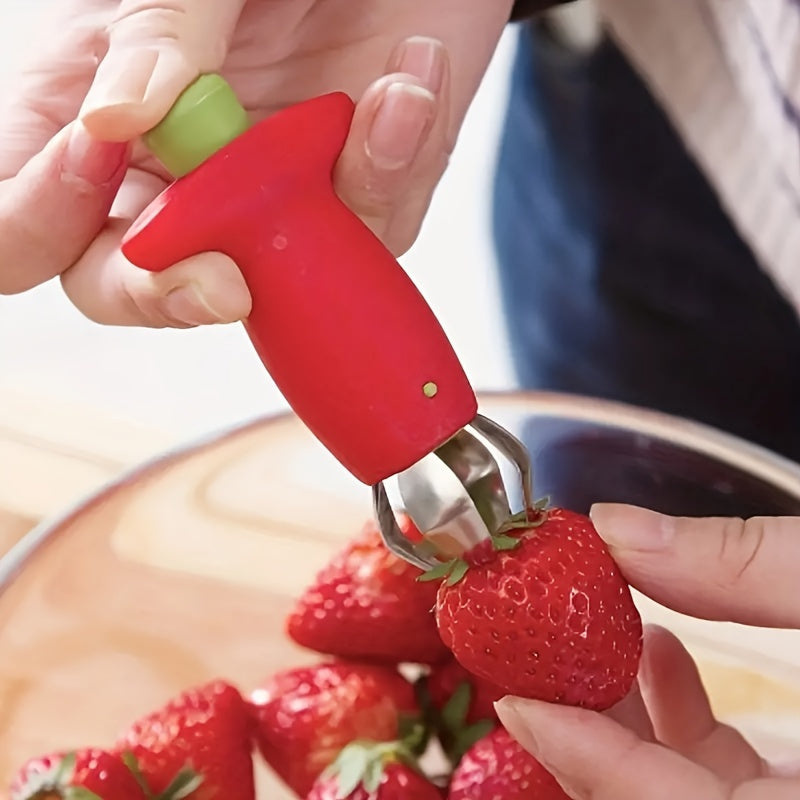 Strawberry Slicer and Corer Set - Effortless Fruit Preparation Tool for Home and Restaurant Kitchens