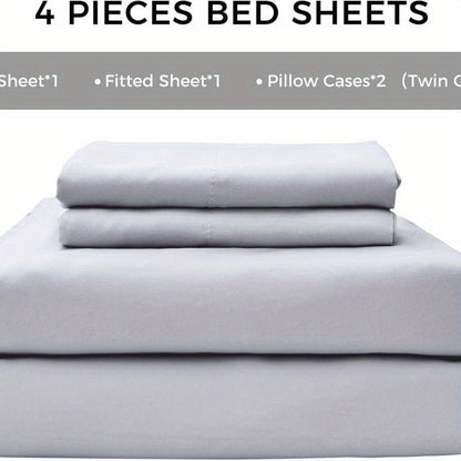 4-Piece Soft Cooling Queen Size Sheets: 14" Deep Pocket, Luxury Hotel-Grade, Shrinkage and Fade Resistant, Easy Care Bed Sheet Set