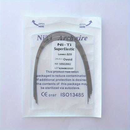 Ni-Ti Superelastic Archwire 014 Upper, 012 Lower - Ovoid Ref. S50212034, CE 0197 ISO13485 Certified
