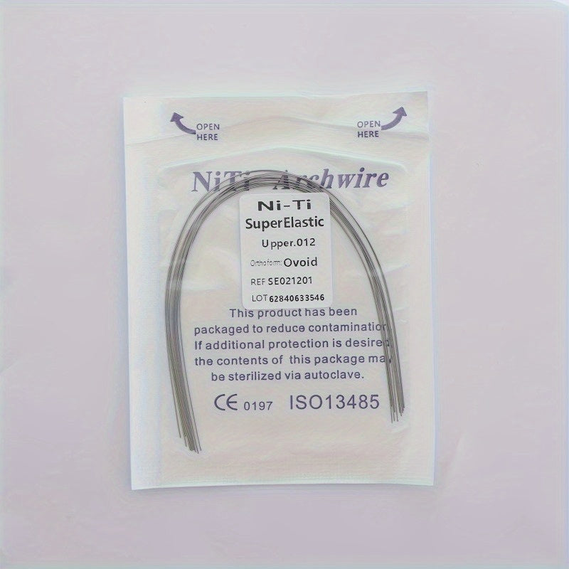 Ni-Ti Superelastic Archwire 014 Upper, 012 Lower - Ovoid Ref. S50212034, CE 0197 ISO13485 Certified