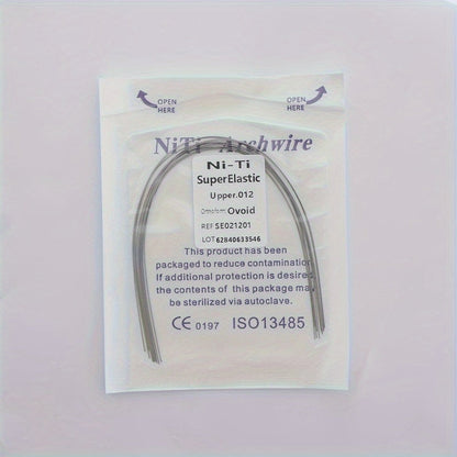 Ni-Ti Superelastic Archwire 014 Upper, 012 Lower - Ovoid Ref. S50212034, CE 0197 ISO13485 Certified