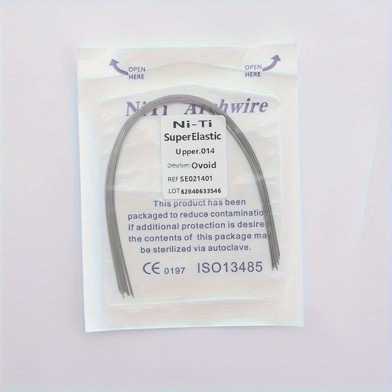 Ni-Ti Superelastic Archwire 014 Upper, 012 Lower - Ovoid Ref. S50212034, CE 0197 ISO13485 Certified