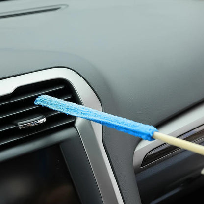 5pcs Ultra Soft Microfiber Detailing Brushes with Long Handles - Ideal for Cars, Blinds, and Hard-to-Reach Areas - Washable and Reusable Cleaning Tools