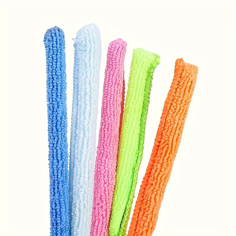 5pcs Ultra Soft Microfiber Detailing Brushes with Long Handles - Ideal for Cars, Blinds, and Hard-to-Reach Areas - Washable and Reusable Cleaning Tools